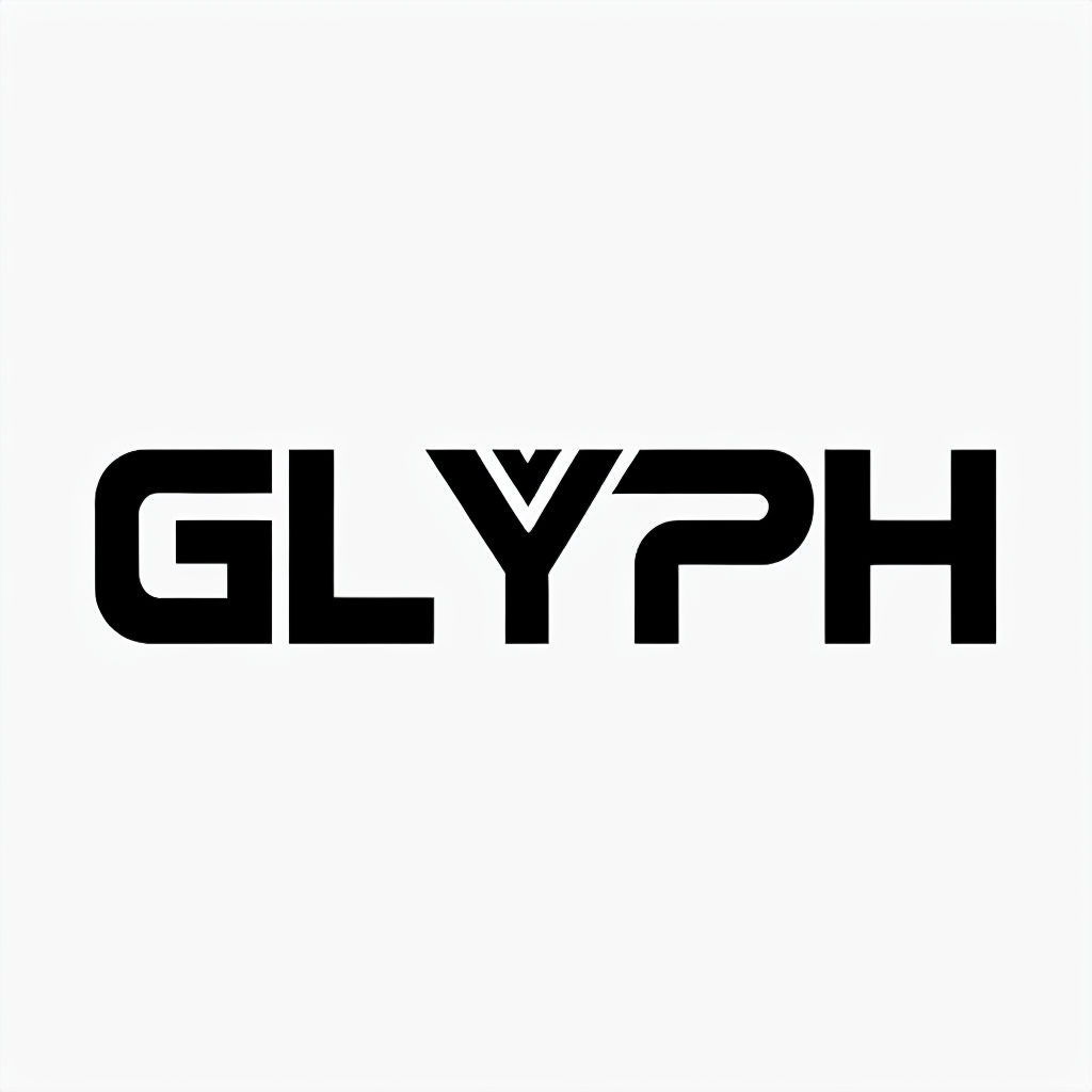 Bold Modern Text-Only Logo Design for GLYPH Brand Logo