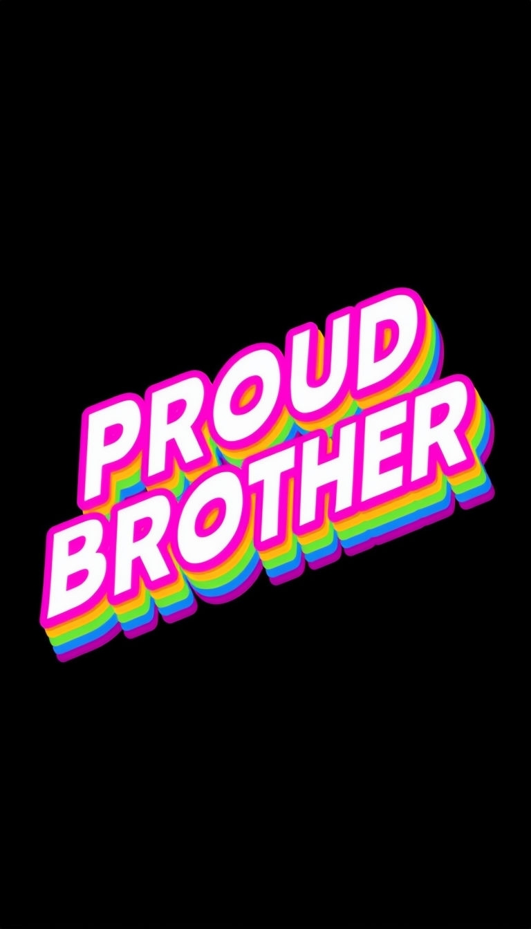 Bold Retro Proud Brother Text Design Phone Case Cover