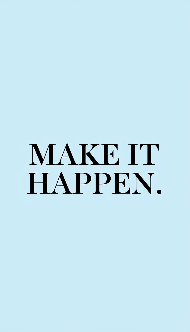 Make It Happen Motivational Quote Design Phone Case Cover