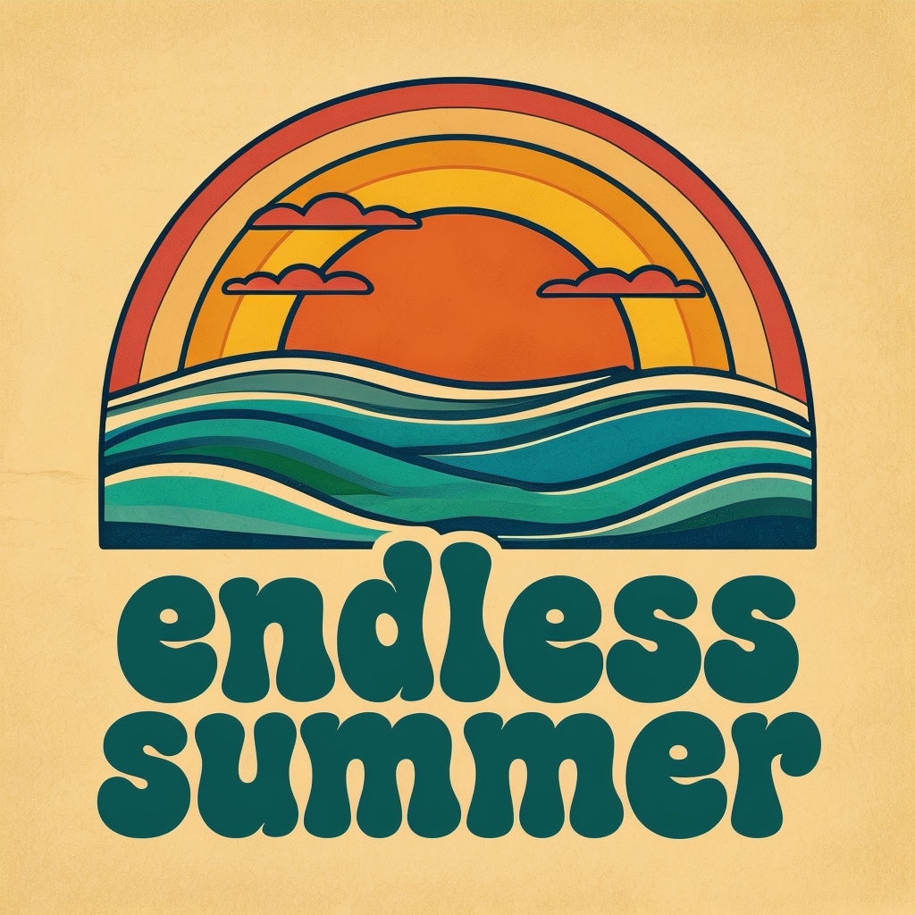 Endless Summer Retro Waves Graphic T-Shirt