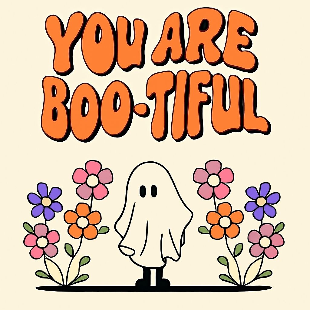You Are Boo-tiful Playful Ghost Cartoon T-Shirt