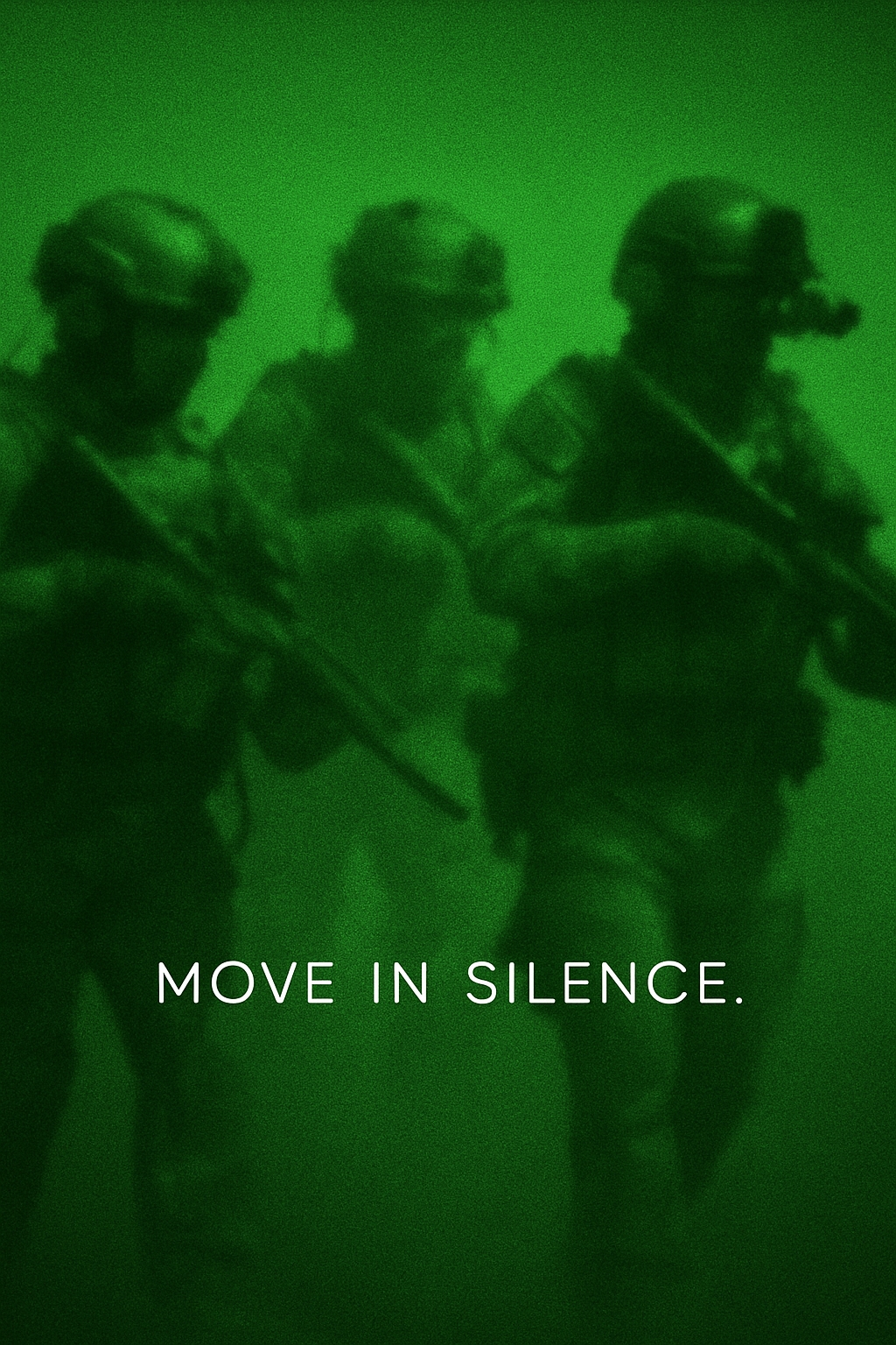 Move in Silence Military Action Stealth Poster Mobile Wallpaper