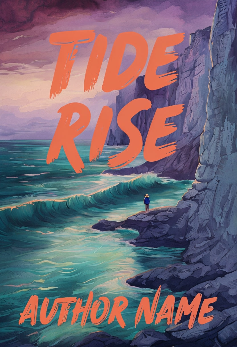 Vibrant Coastal Landscape EBook Cover for 'TIDE RISE' Novel