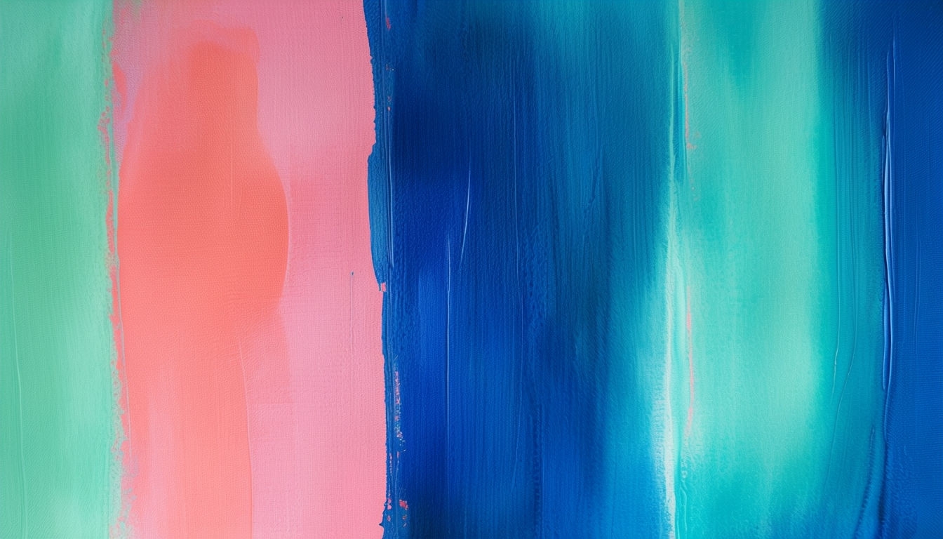 Vibrant Abstract Color Blocks Canvas Design for Virtual Backgrounds