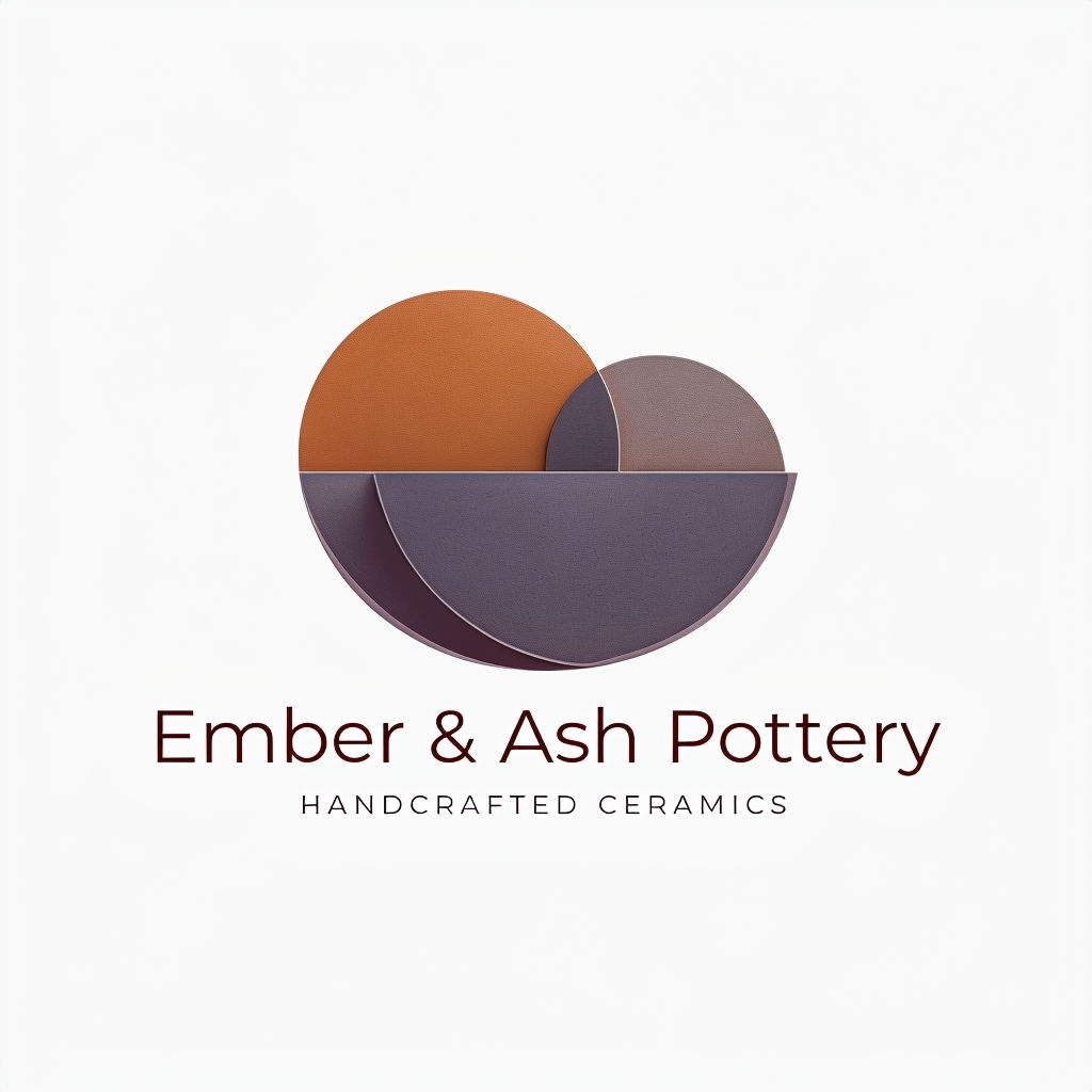 Modern Minimalist Logo for Ember & Ash Pottery Design