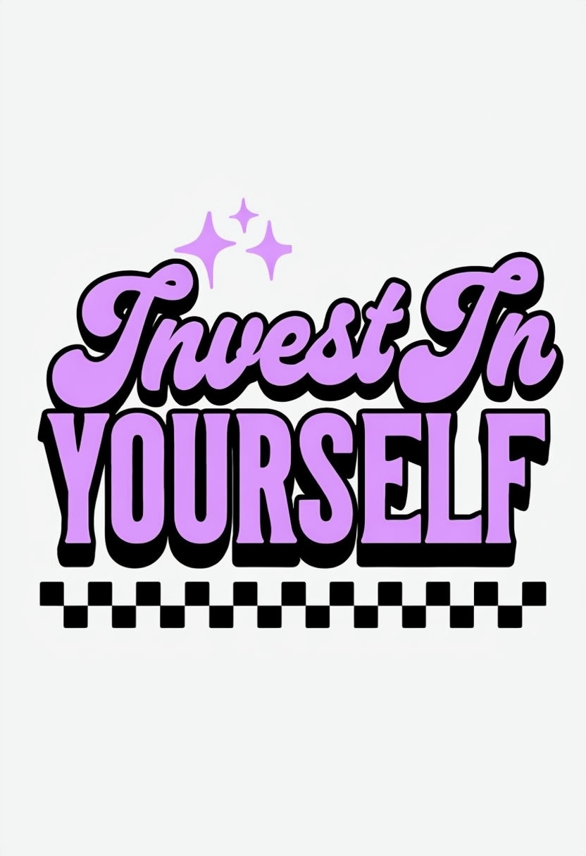 Invest In Yourself Retro Graphic Design T-Shirt