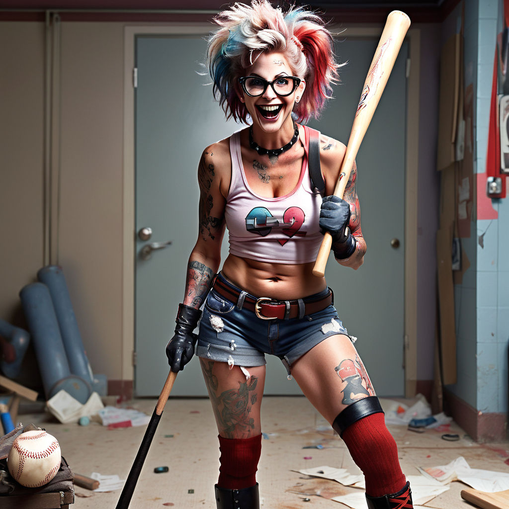 Harley Quinn with baseball bat