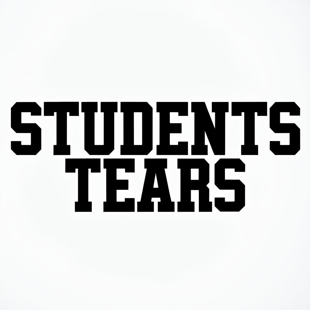 Bold Minimalist Students Tears Text Design Mug