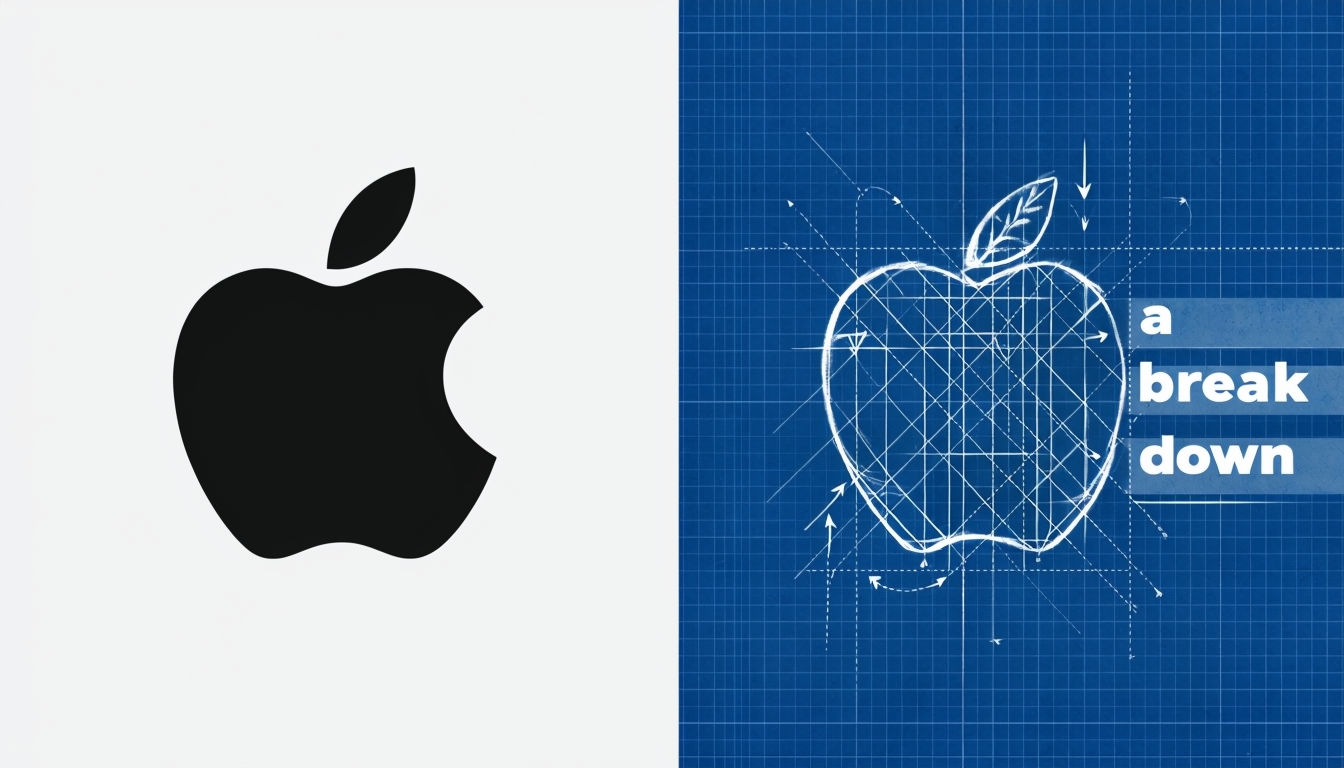 Apple Logo and Psychological Concept Contrast Digital Art Poster