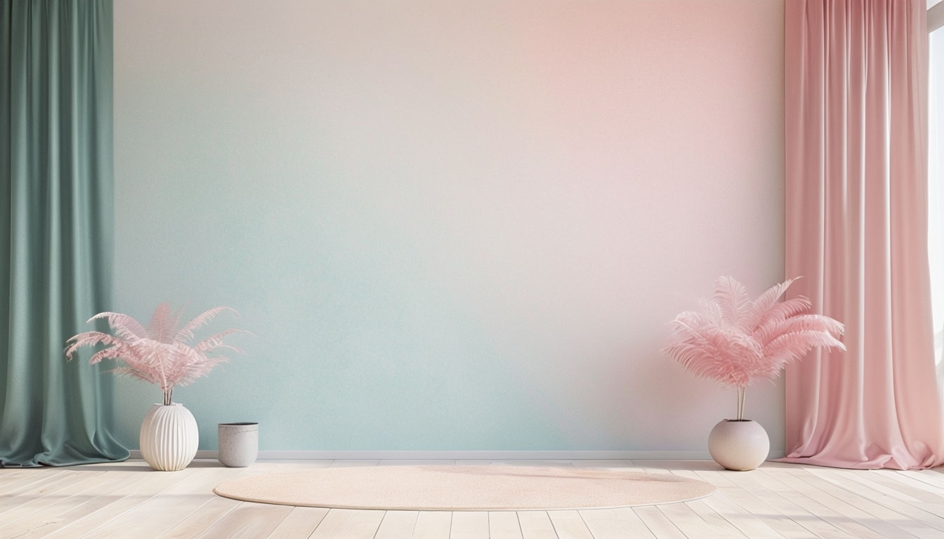 Minimalist Pastel Gradient Interior Scene Virtual Background