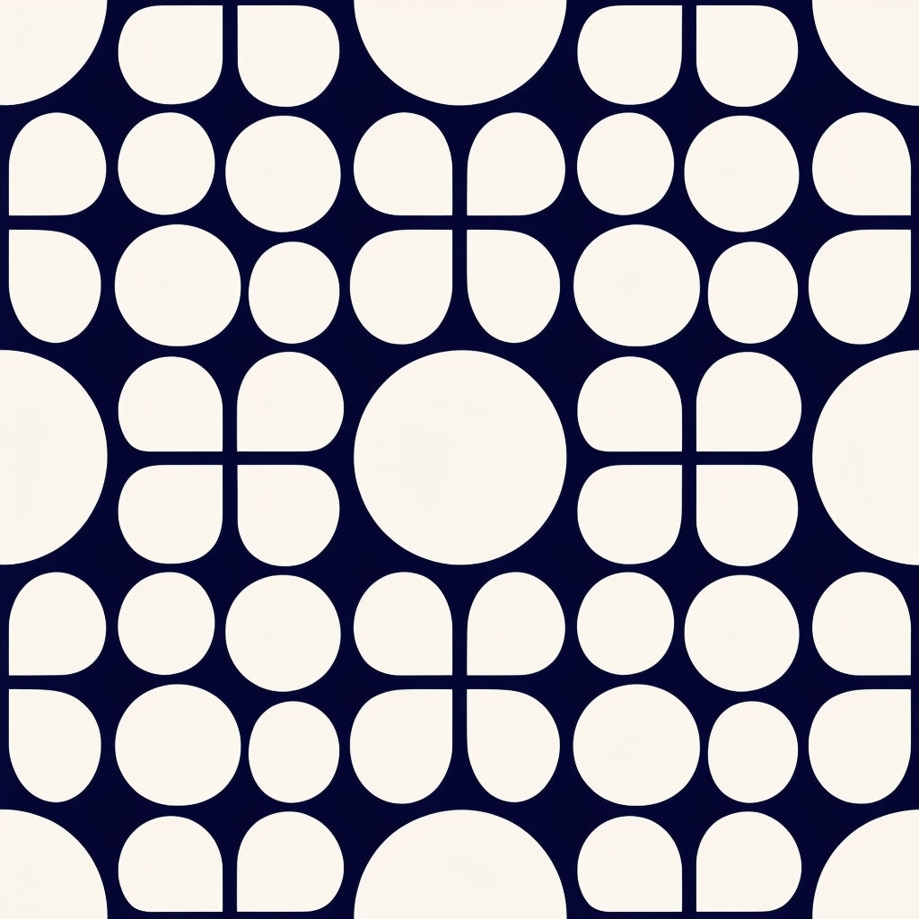 Modern Minimalist Off-White Circle Pattern on Cream Background Seamless Patterns