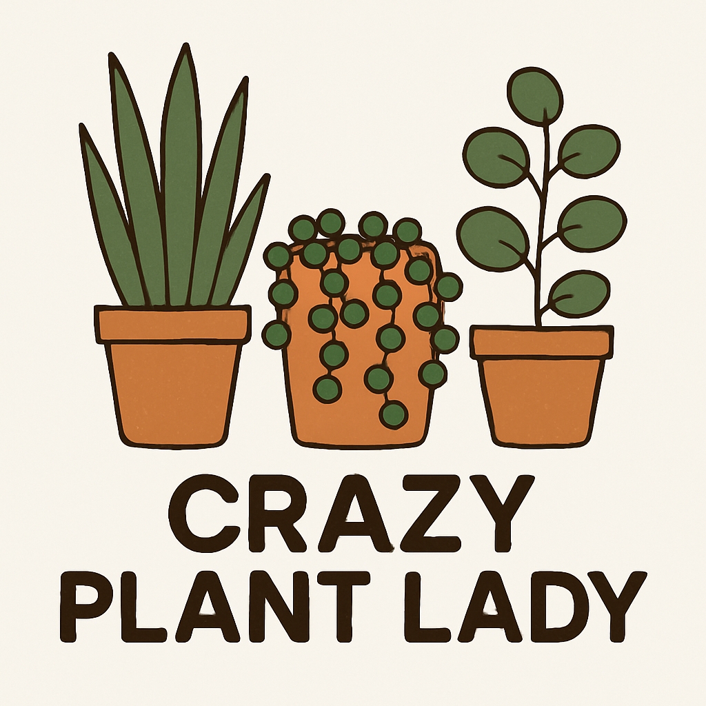 Playful Houseplants with Crazy Plant Lady Text Mug