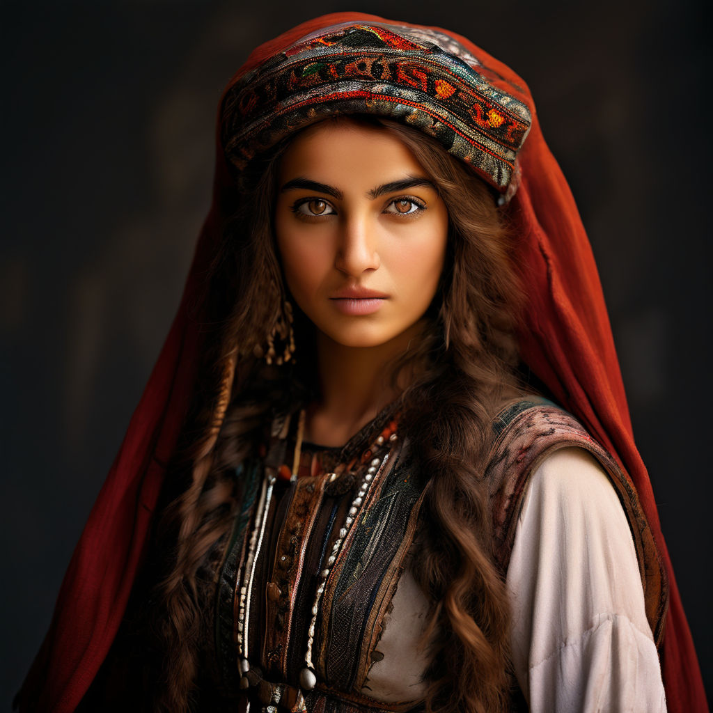 A Warrior girl wearing chitrali cap afghani by Aftab Ahmed - Playground