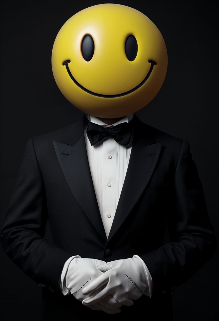 Vibrant Yellow Smiley Face Formal Portrait Mobile Wallpaper