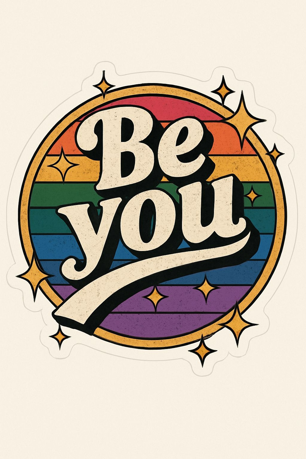 Vintage 'Be You' Retro Motivational Graphic T-Shirt
