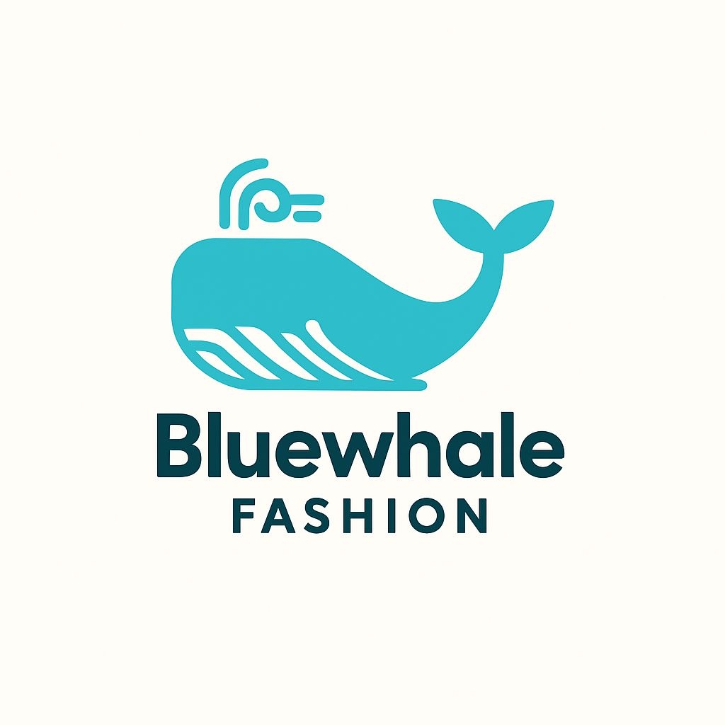 Vibrant Minimalist Blue Whale Logo for Fashion Brand