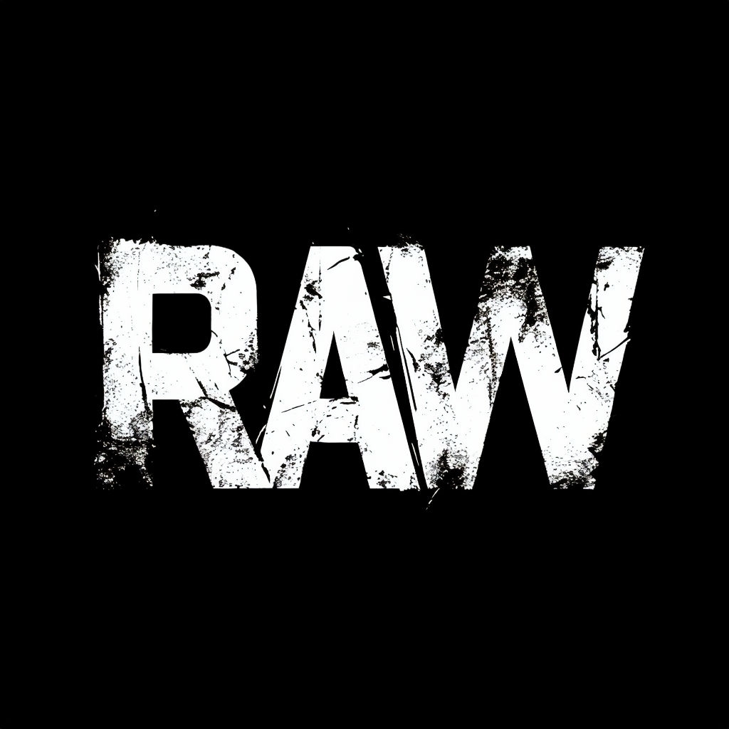 Bold RAW Distressed Typography Graphic T-Shirt