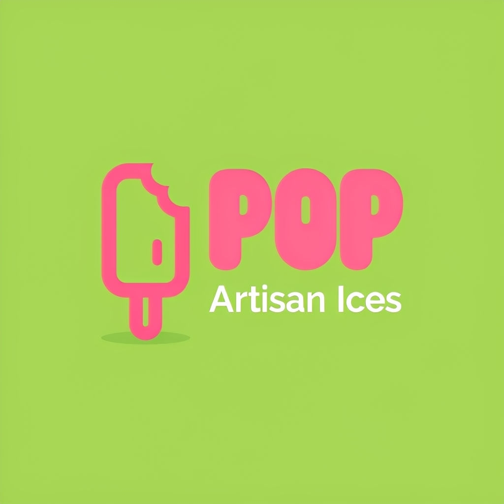 Vibrant Minimalist Artisan Popsicle Stand Logo Design
