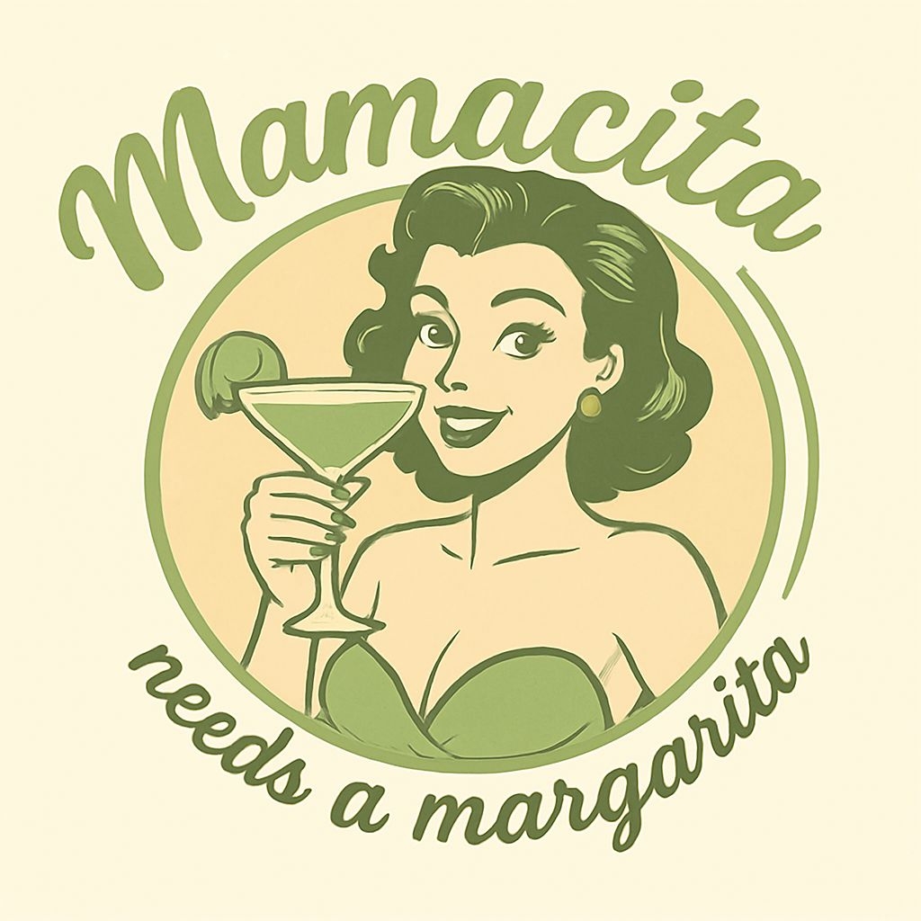 Vintage Mamacita Cocktail Illustration T-Shirt