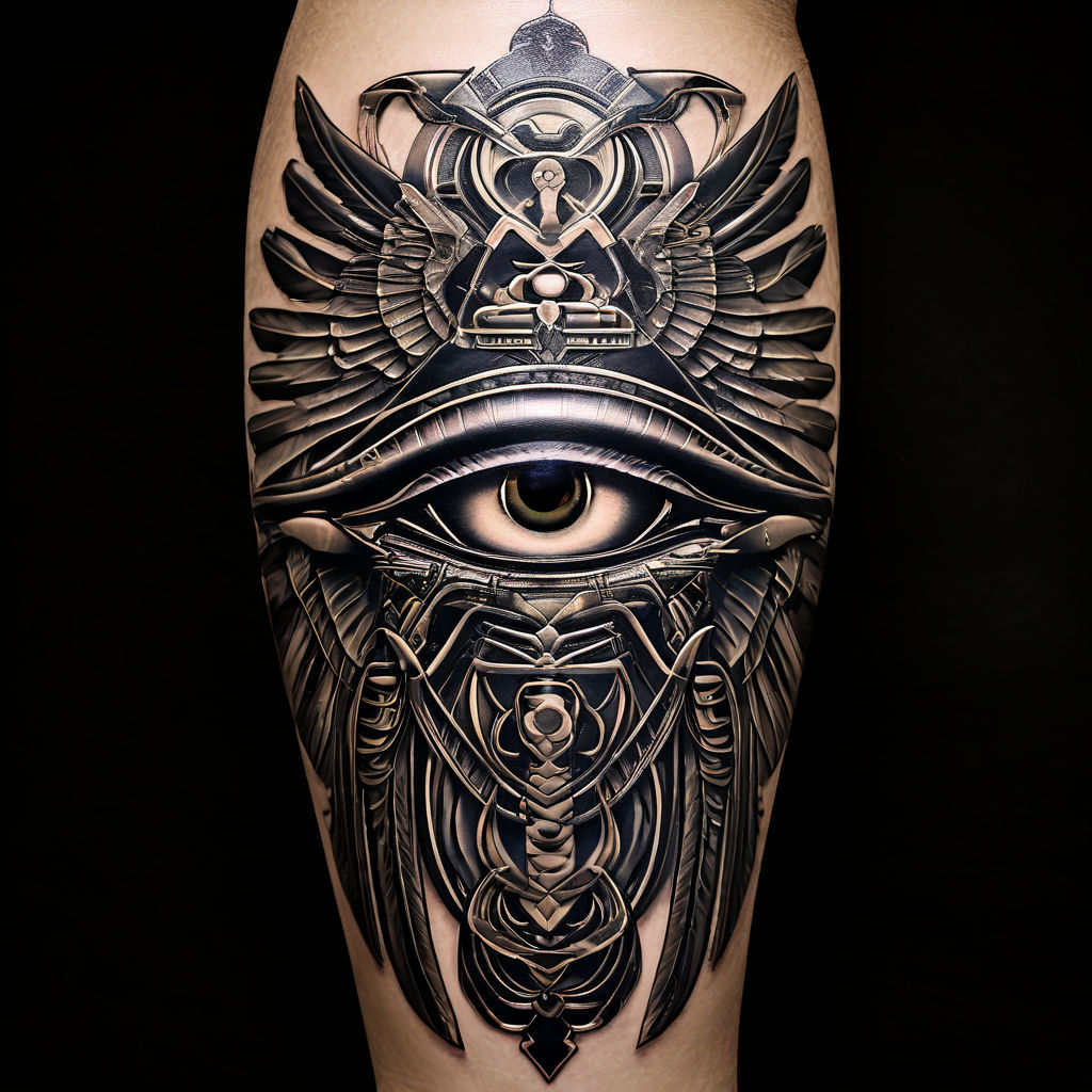 A tattoo of the Egyptian god Horus