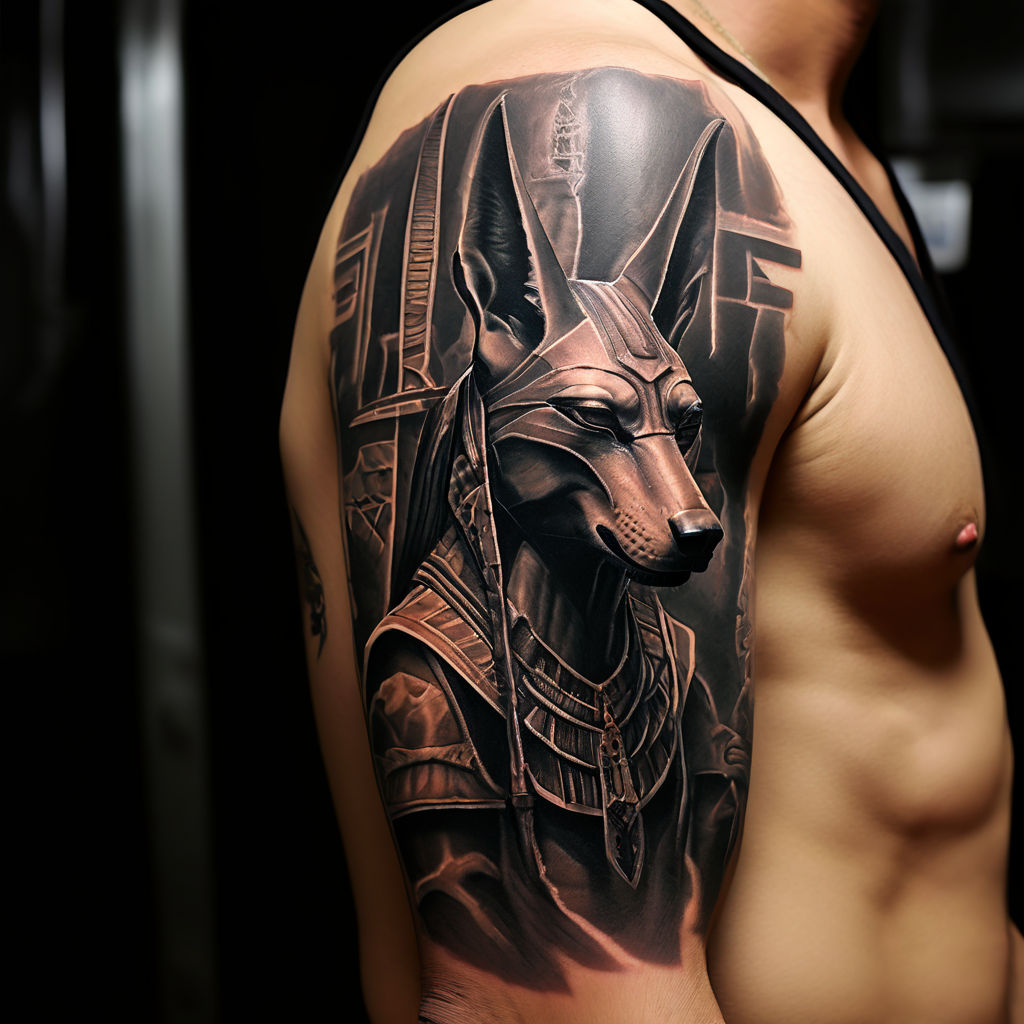 A tattoo of the Egyptian god Horus