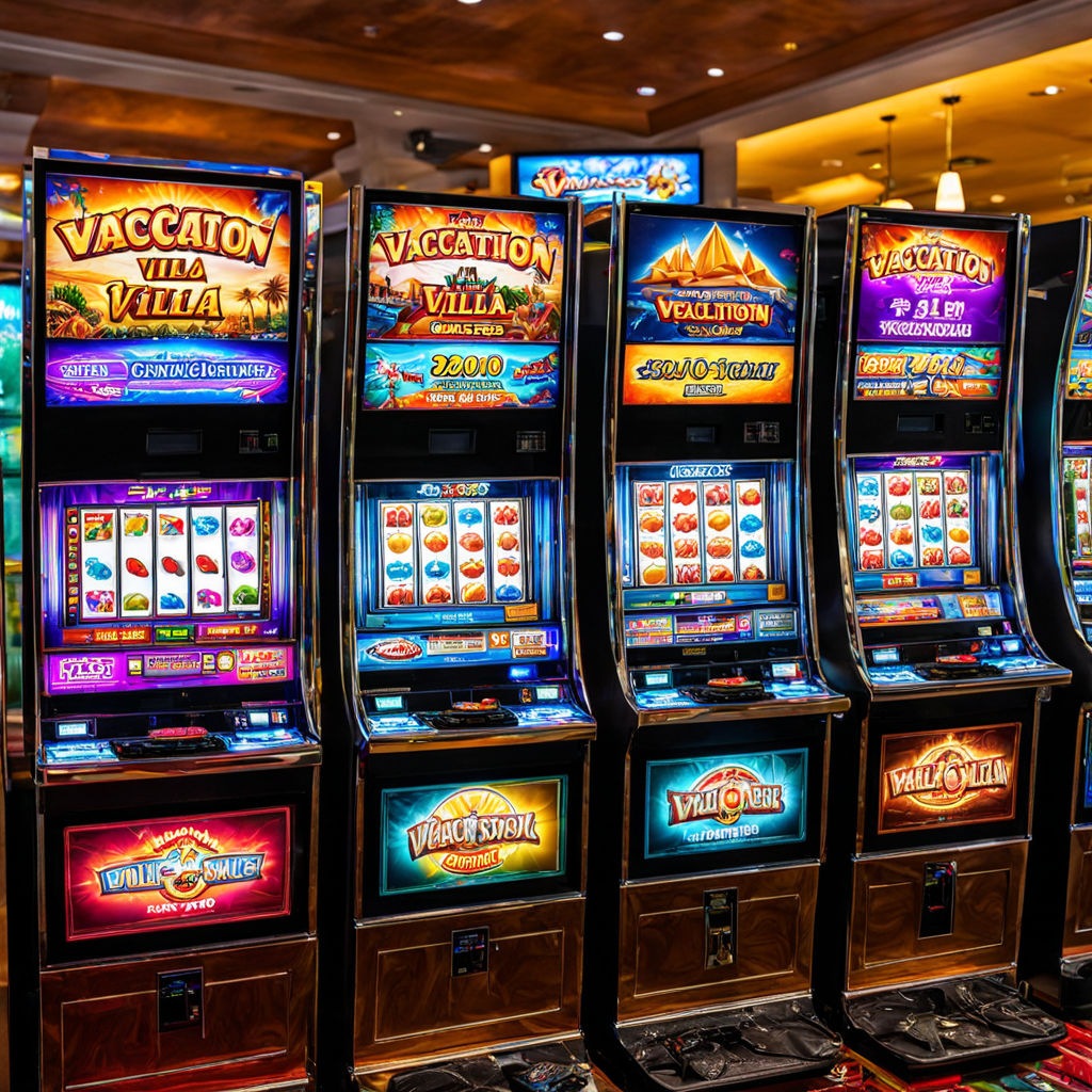 slot game, reels, vacation villa