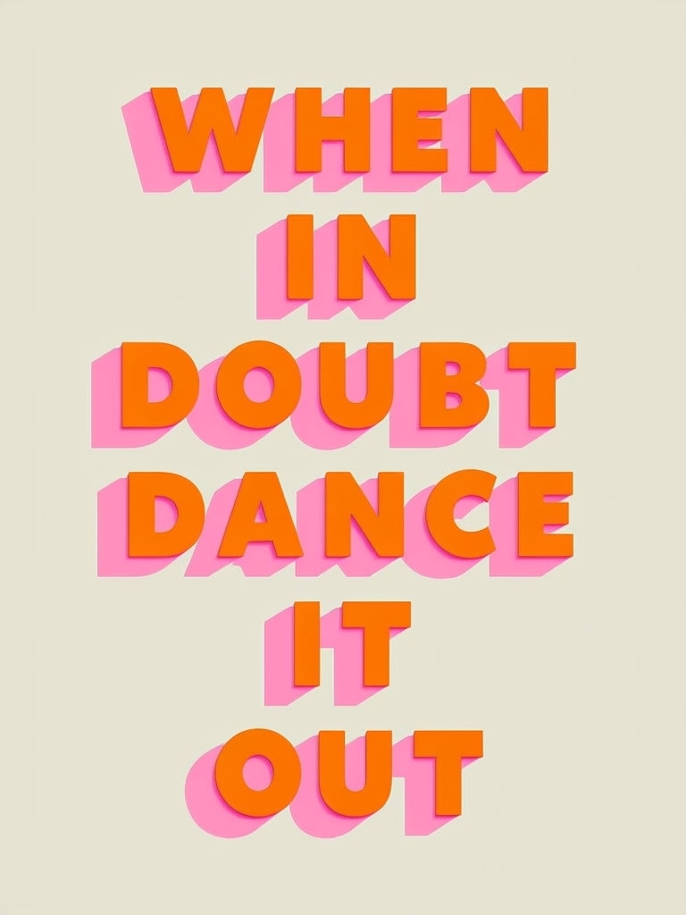 When In Doubt Dance It Out Motivational Quote Poster