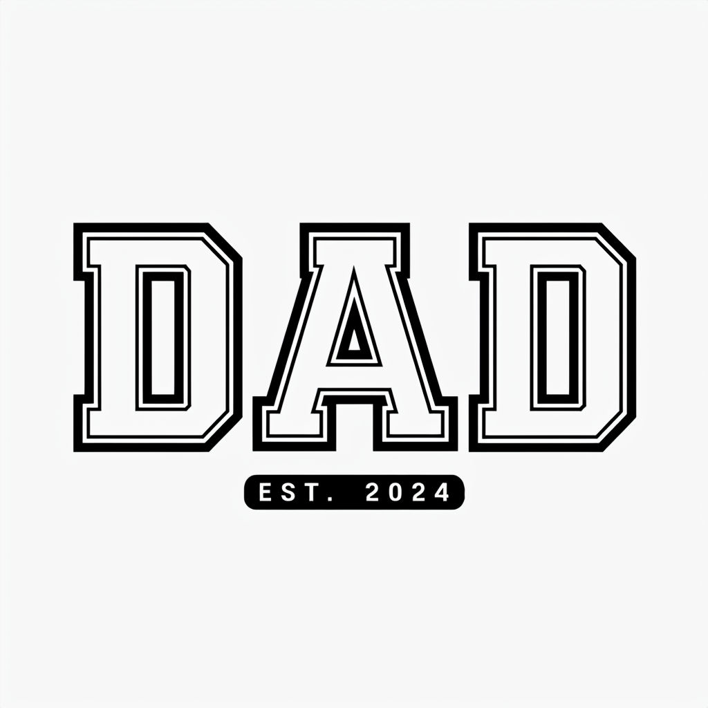 Bold Minimalist DAD Graphic Design for Casual Hats