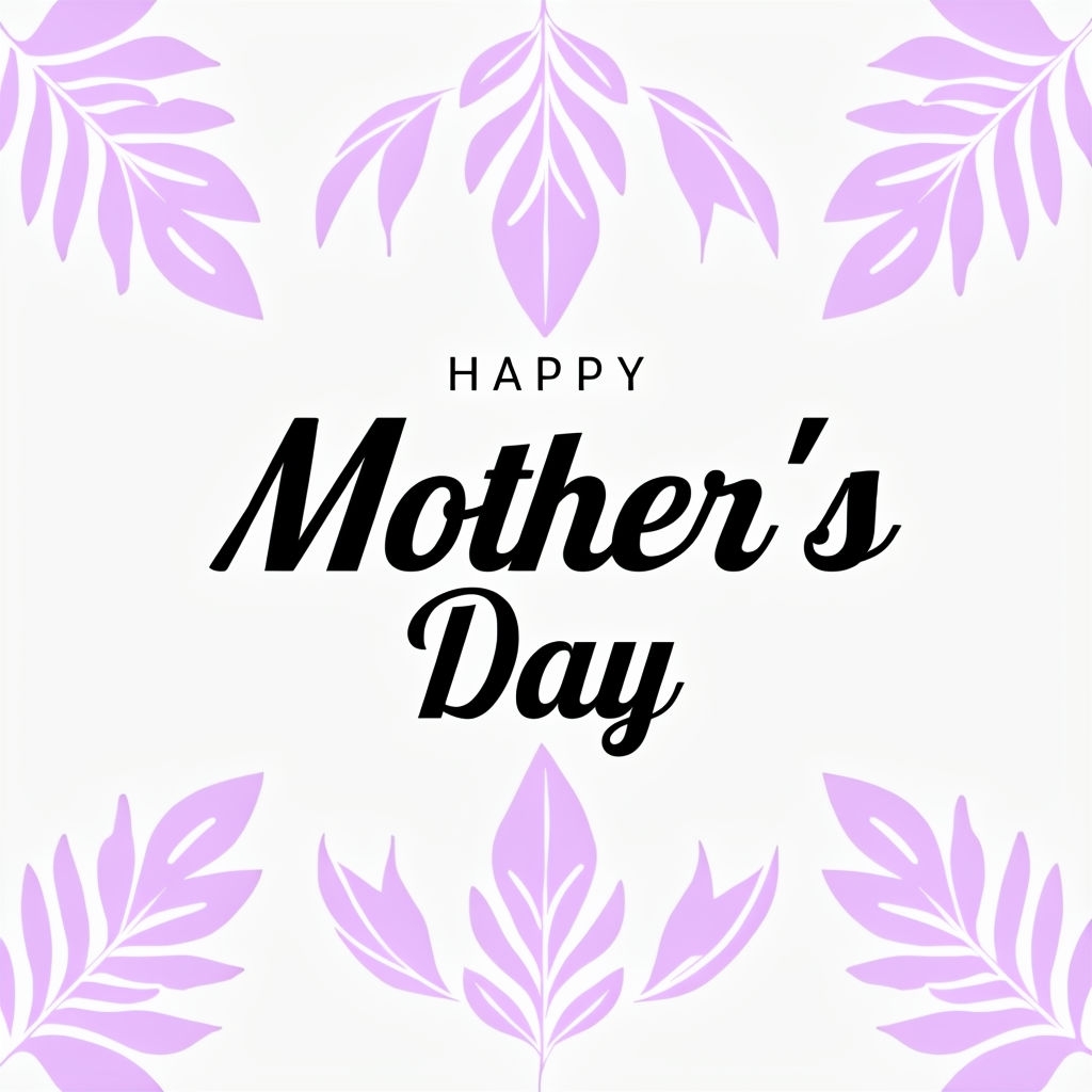 Elegant Minimalist Happy Mother's Day Card Design Social Media Post