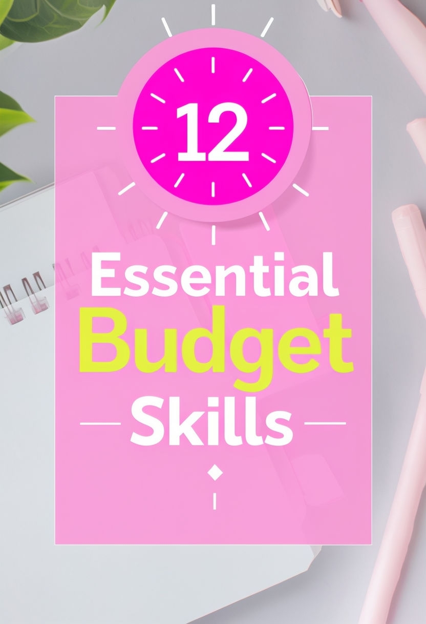 Modern Minimalist Essential Budget Skills Graphic Poster