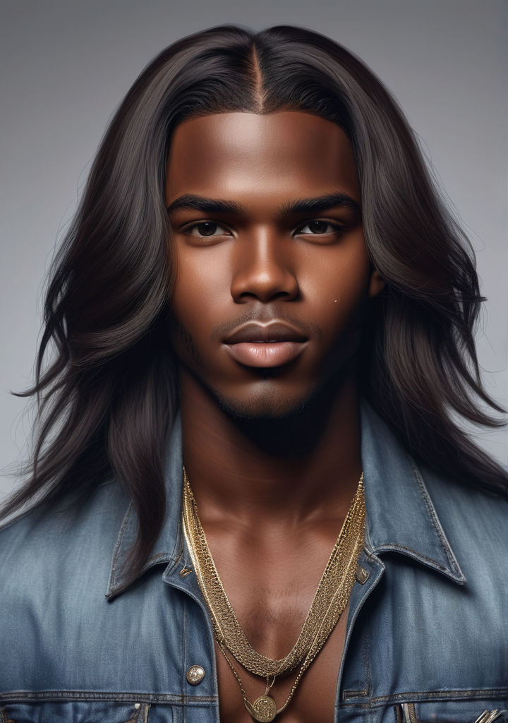 Black guy with long straight hair best sale