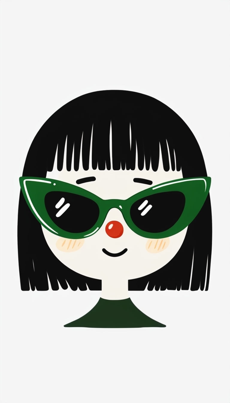 Playful Cartoon Character Face Illustration Phone Case Cover