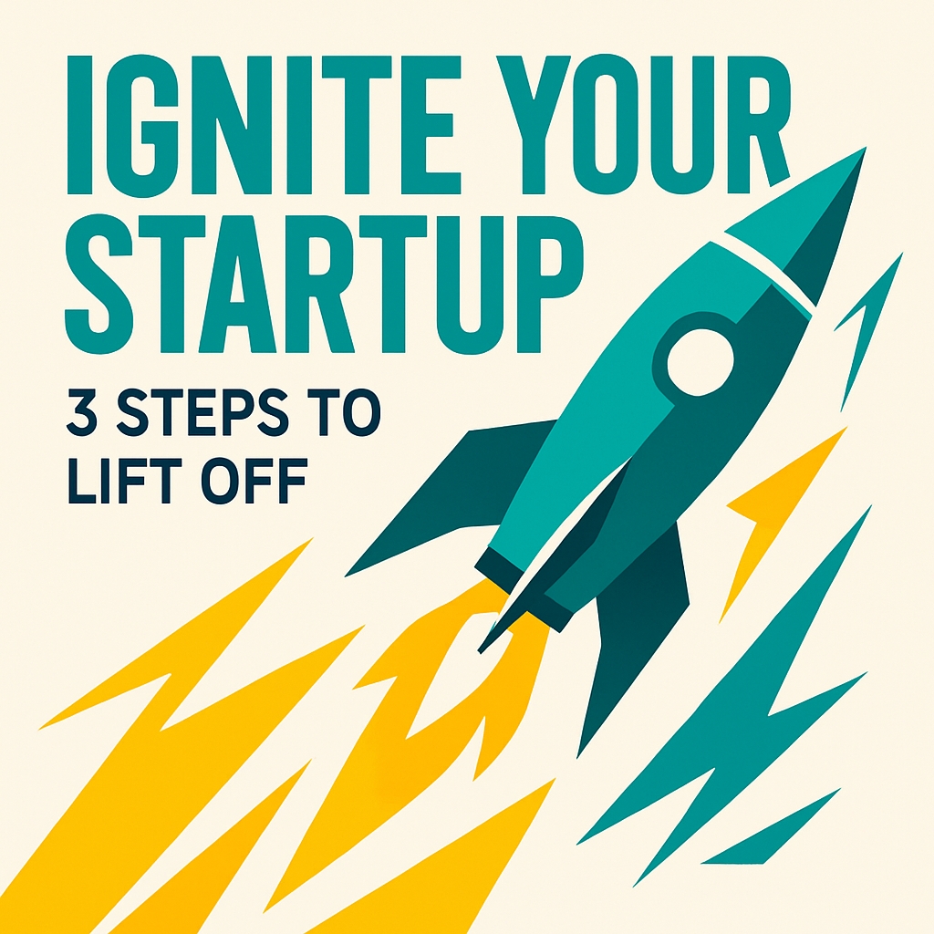 Ignite Your Startup Motivational Illustration for Entrepreneurs Ads