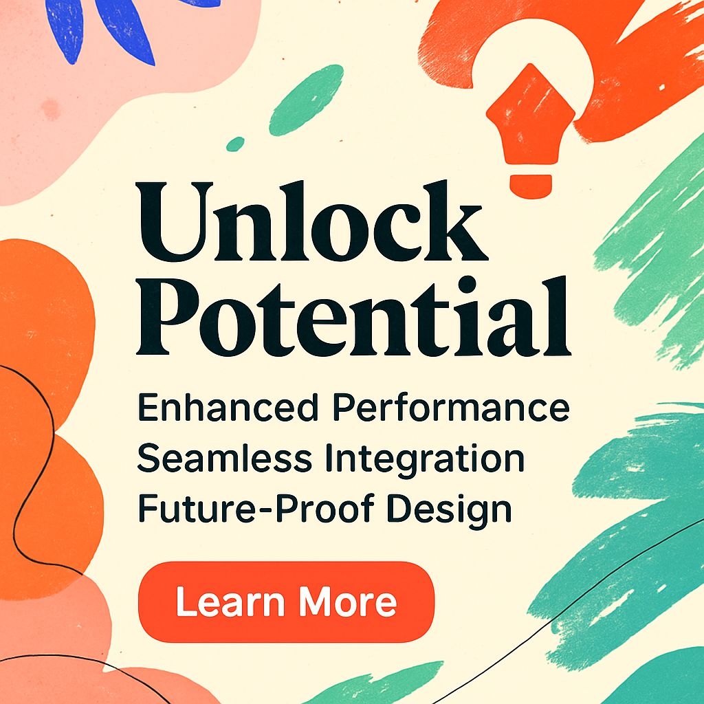 Unlock Potential Inspirational Promotion Graphic for Ads