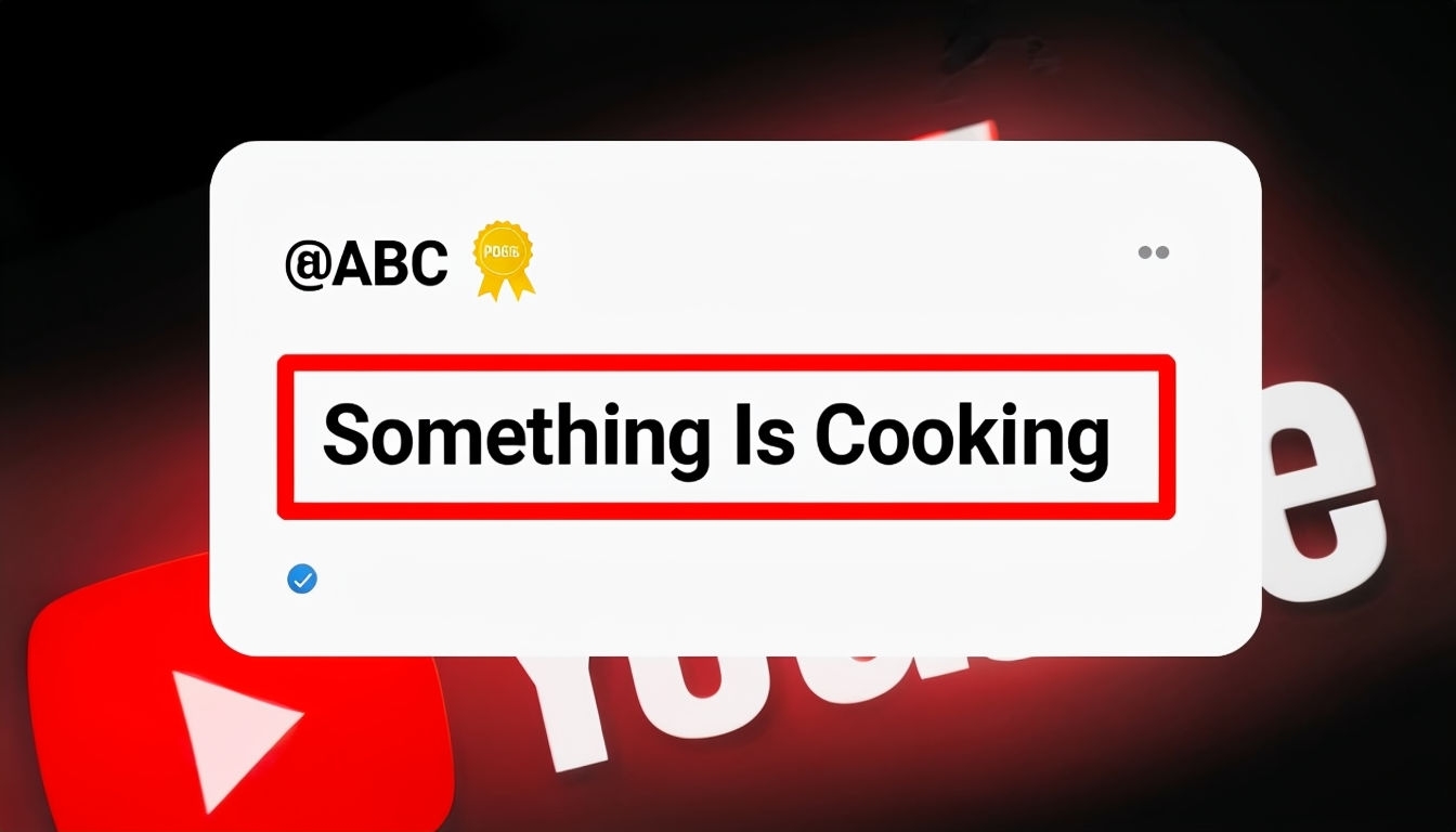 Eye-Catching YouTube Thumbnail Design for 'Something Is Cooking' Social Media Post