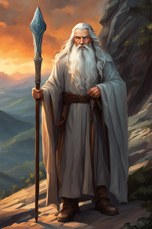Gandalf from the film The Lord of the Rings stands at full h... by Деко