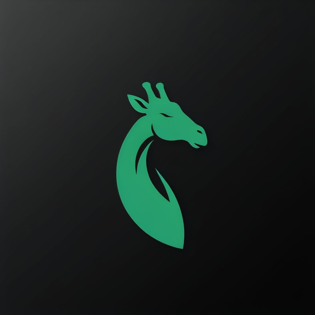 Elegant Minimalist Jade Giraffe Logo Design