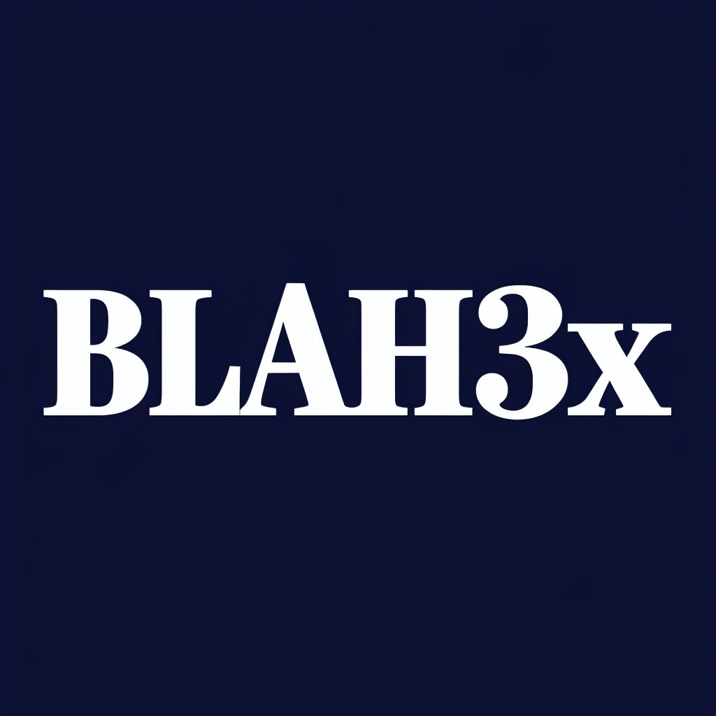 Bold Minimalist BLAH3x Typography T-Shirt