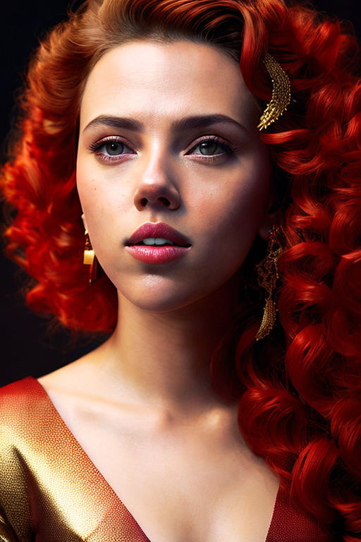 Young Scarlett Johansson the design of geometric pattern by ZuperJoseph ...