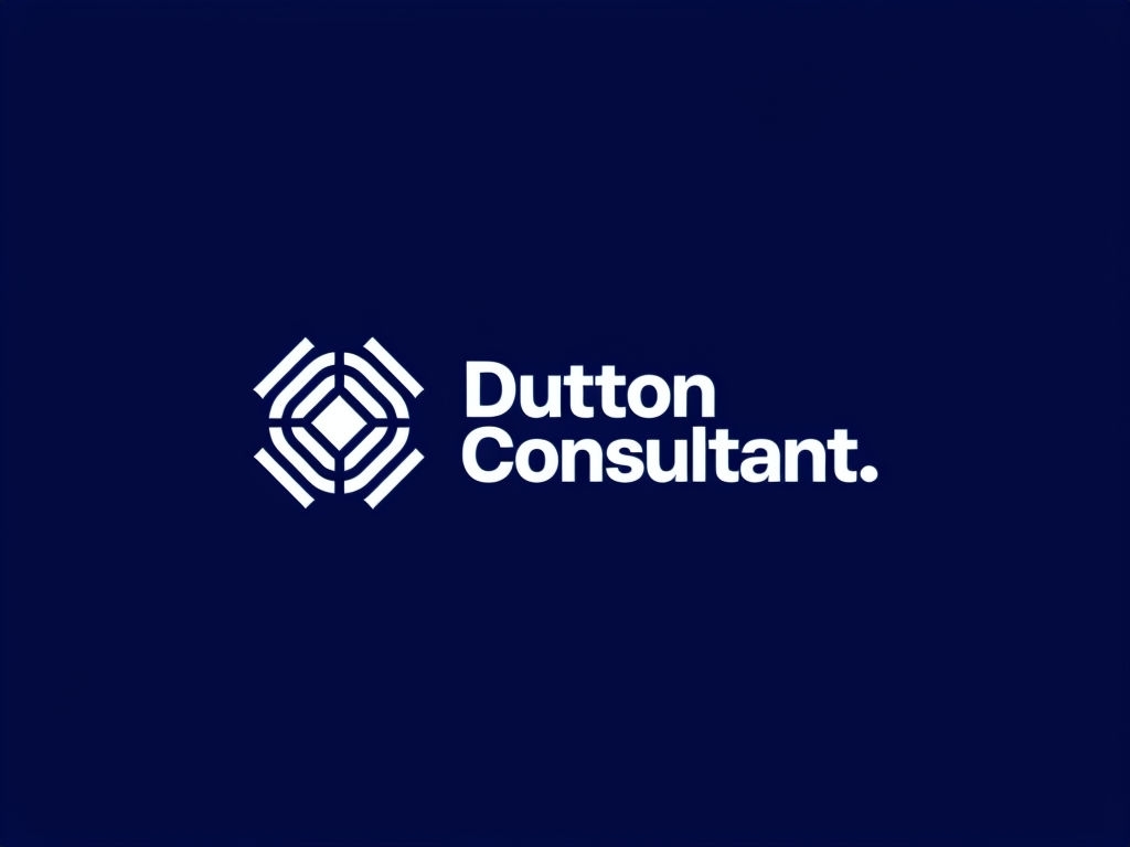 Minimalist Dutton Consultant Logo with Geometric Design