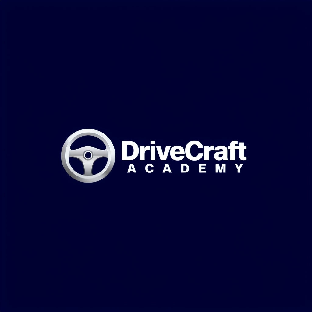 Modern Minimalist DriveCraft Academy Logo Design