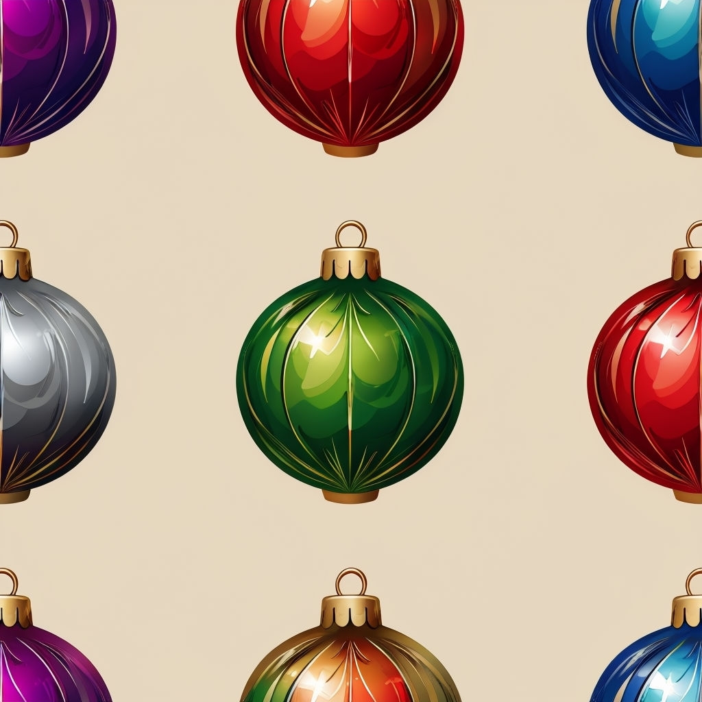 Vibrant Christmas Balls Seamless Pattern for Festive Decor