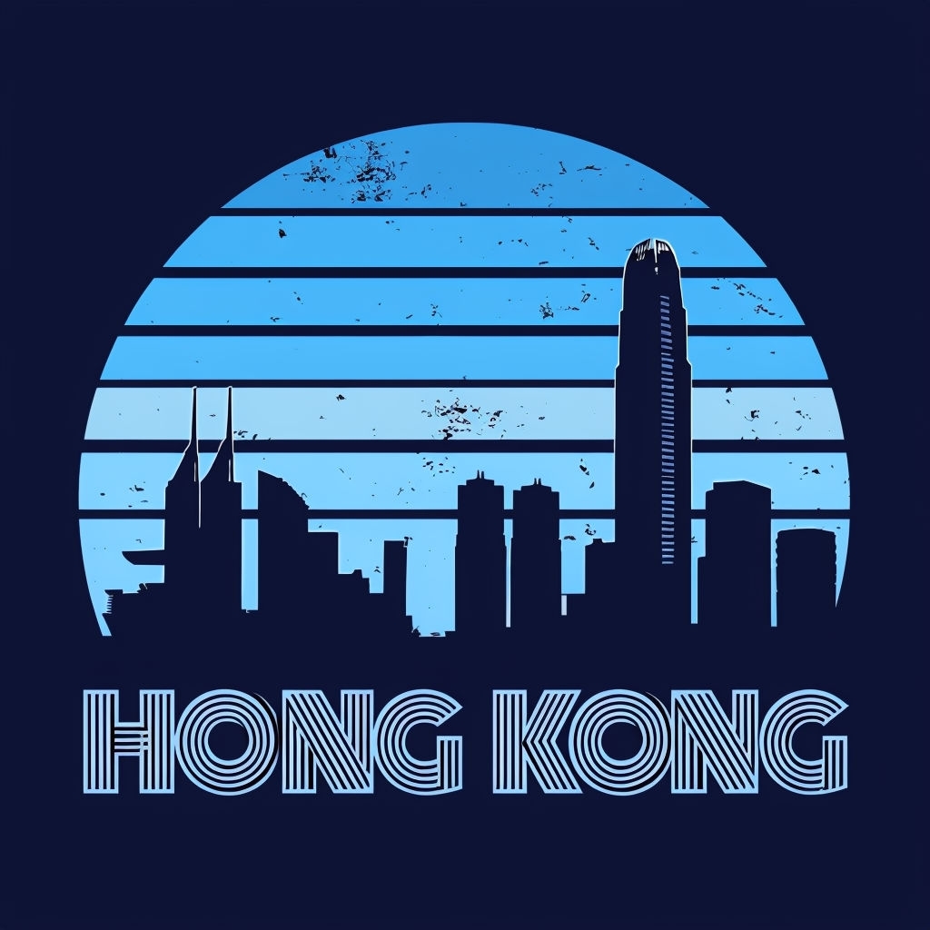 Retro Hong Kong Cityscape Graphic T-Shirt