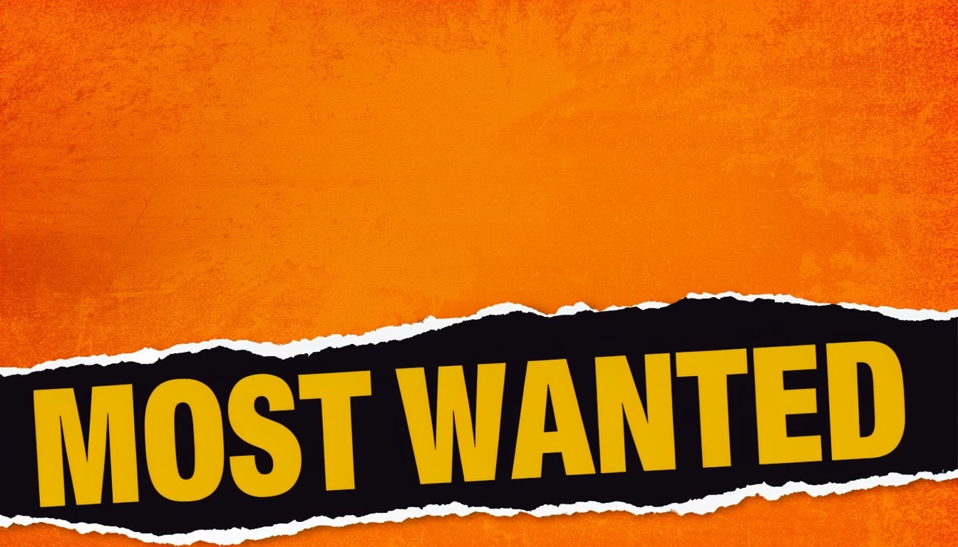 Bold 1970s Inspired Most Wanted YouTube Thumbnail Background