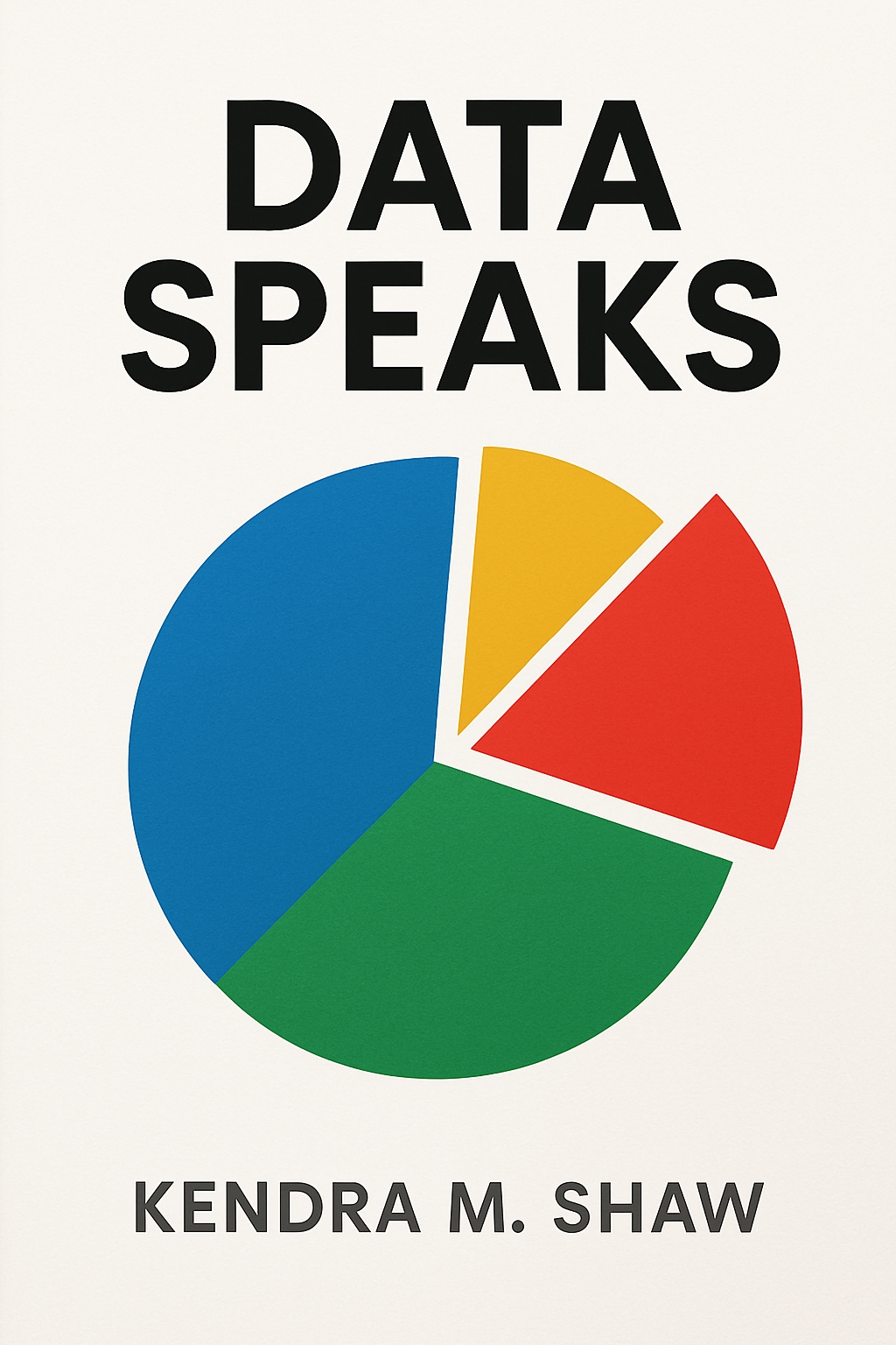 Minimalist Data Speaks Book Cover Design with Pie Chart EBook Cover