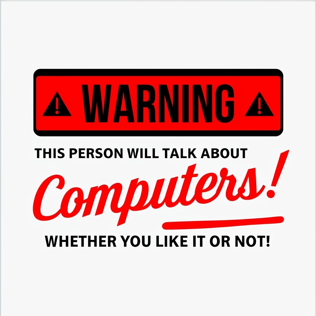 Humorous Warning Sign About Computer Enthusiasm Mug