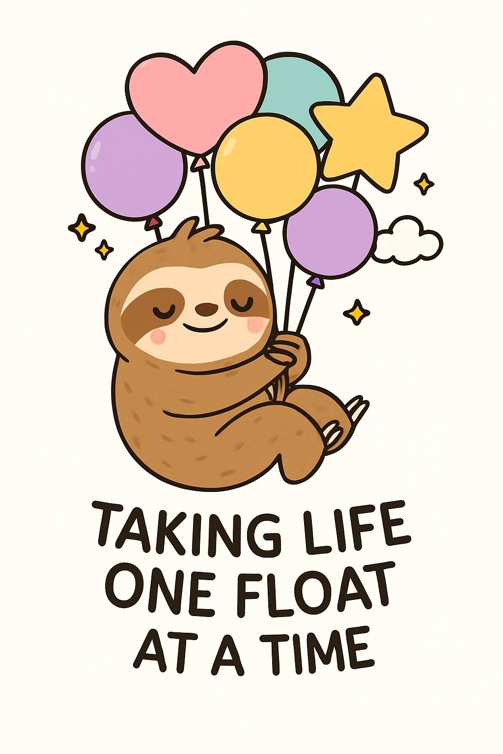  Sloth Hanging from Balloon Bouquet 