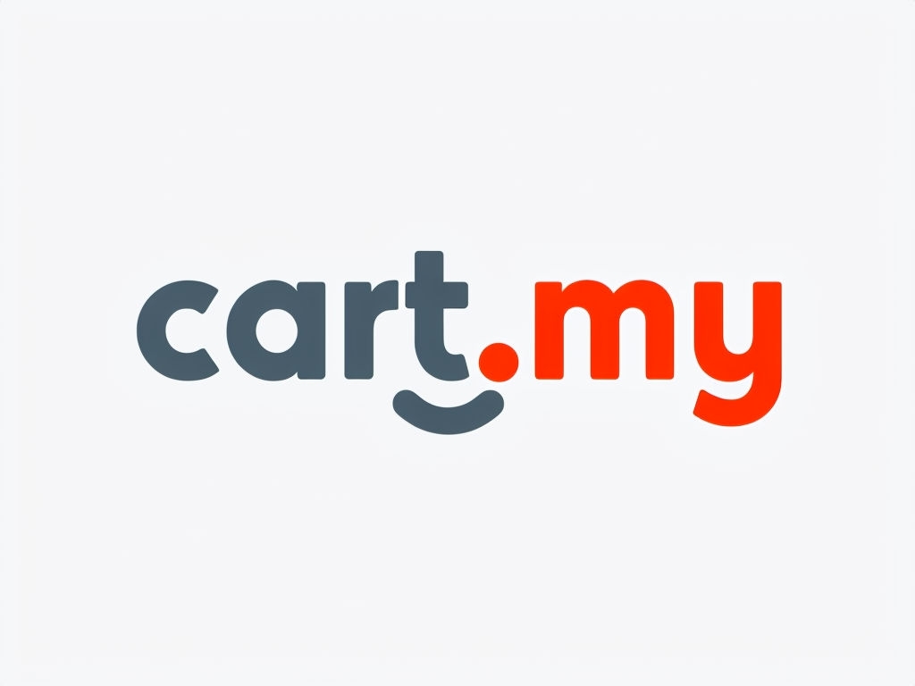 Playful Modern Cart.my Logo Design with Unique Smiling Element Logo