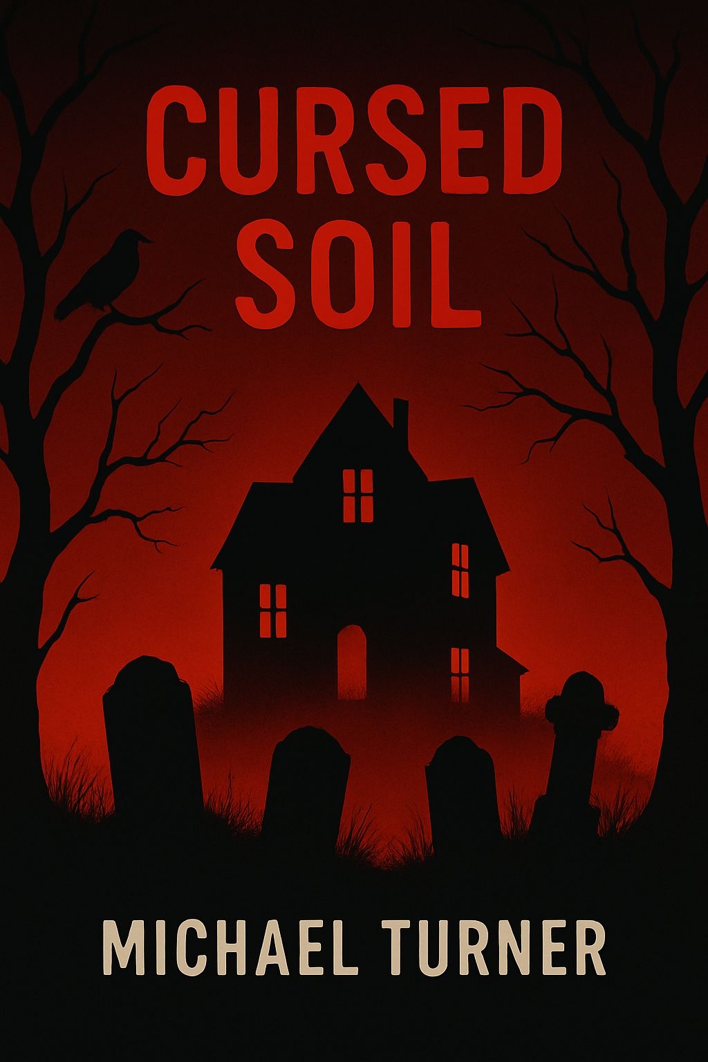 Cursed Soil Dark Eerie Horror Book Cover Design