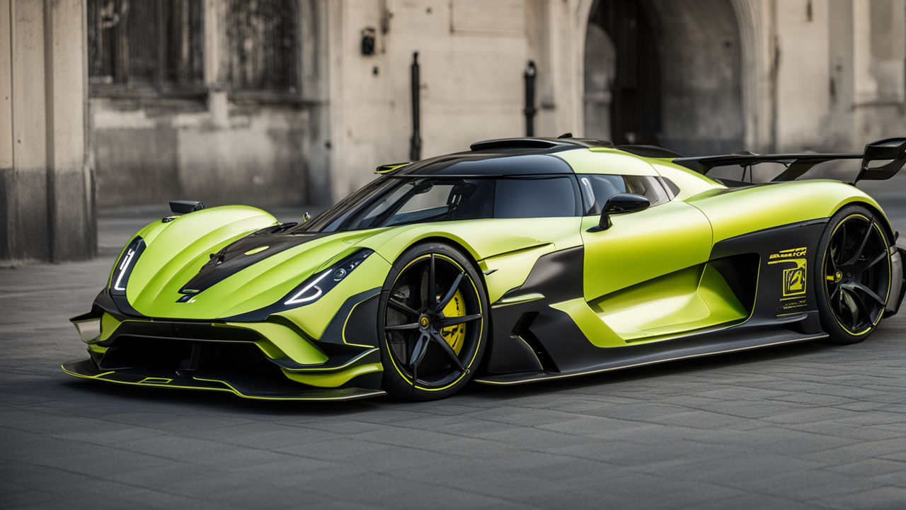 Koenigsegg Jesko Absolut car 2025 exteriors with Black and y... by